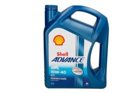 Motociklinė alyva SHELL Advance 4T AX7 10W-40, pusiau sintetinė, 4L
