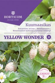 Daržovių sėklos, HORTICOM žemuogės paprastosios Yellow Wonder, 50 sėklų