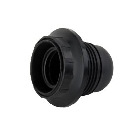 Lempos lizdas ELECTRALINE 71130, E27, su žiedu, plastikinis, juodos spalvos