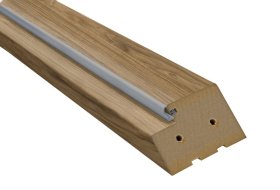 Laminuotų durų su užlaida stakta VOSTER, horizontali, spalva Italian walnut, matmenys 644 x 90 x 44 mm, 1 vnt.