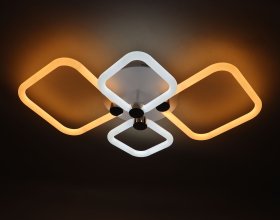 Pakabinamas LED šviestuvas BALTIK GAISMA Prd-C 0534S-2+2, 2 x 72 W, 230 V, 2700+6400K/4200K/6400+2700K, su infrared pultu, 720 x 425 x 130 mm