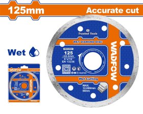 Deimantinis pjovimo diskas WADFOW, šlapiam pjovimui, 125x22.2 mm, segmento plotis 5 mm, WDC2K03