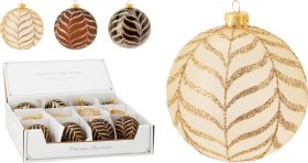 Eglutės žaisliukas, stiklas, 3 skirtingos sp., skersmuo 8 cm