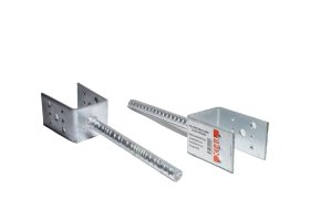 Kolonų atrama U-tipo T-FIX, 101 x 324 x 120 mm, armatūra 18 mm, juosta 4mm, HDG