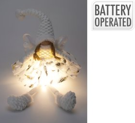 Kalėdinė LED dekoracija Angelas, baltos sp., aukštis 60 cm, be baterijų