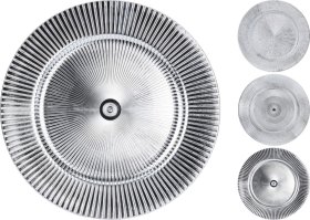 Dekoratyvinis padėklas, skersmuo 33 cm, sidabro sp., 3 skirtingi dizainai