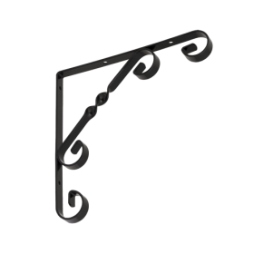 Lentynos laikiklis VELANO, WO 200 C 200x200 mm, juodos spalvos, DMX 5282