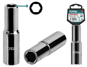 Šešiakampė prailginta galvutė TOTAL, 1/2", 50BV30, 21 mm, ilgis 76 mm, THTST12213L