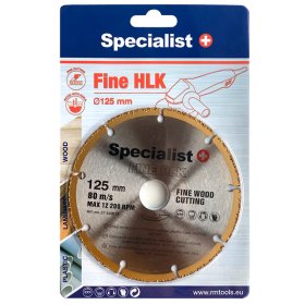 Universalus pjovimo diskas SPECIALIST+ Fine Hlk, medžiui, laminatui, plastikui, metalui, 125 mm