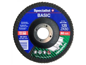 Žiedlapinis šlifavimo diskas SPECIALIST+ Basic, 125 mm, Nr. 100