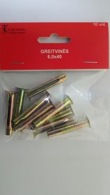 Greitvinės, 6,0x40, metaliniais vamzdeliais, 10 vnt.