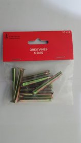 Greitvinės, 6,0x50, metaliniais vamzdeliais, 10 vnt.