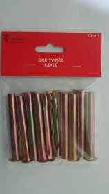 Greitvinės, 8,0x70, metaliniais vamzdeliais, 10 vnt.