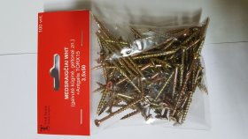 Medsraigčiai WHT, 3,5 x 50 mm, įleidžiama galva, cinkuoti, 100 vnt., pridėtas antgalis TORX15