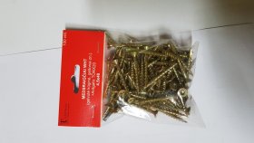 Medsraigčiai WHT, 4,5 x 40 mm, įleidžiama galva, cinkuoti, 100 vnt., pridėtas antgalis TORX20