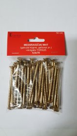 Medsraigčiai WHT, 5 x 70 mm, įleidžiama galva, cinkuoti, 50 vnt., pridėtas antgalis TORX25