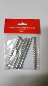 Sraigtas porėtam betonui Fibo, 8 x 90 mm, 6 vnt., TORX