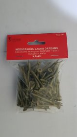 Medsraigčiai, 4 x45 mm, Ruspert padengimas, lauko darbams, 100 vnt., TORX20