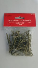 Medsraigčiai, 4,5 x 60 mm, Ruspert padengimas, lauko darbams, 50 vnt., TORX20