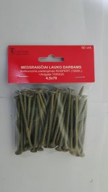 Medsraigčiai, 4,5 x 70 mm, Ruspert padengimas, lauko darbams, 50 vnt., TORX20
