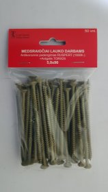 Medsraigčiai, 5 x 90 mm, Ruspert padengimas, lauko darbams, 50 vnt., TORX25