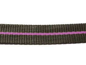 Austinis diržas POSAMO VAUKA, 40mm, polipropileninė pinta juosta, juodas /rausva, 60 m