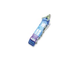 Tvirtinimo diržas POSAMO VAUKA, 50mm × 1.000cm, mėlynos spalvos, su kėlimo kabliu kabliu ir terškle