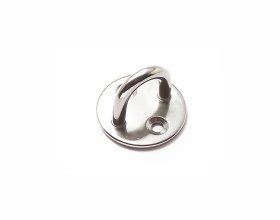 Apvali plokštelė su auselėm POSAMO VAUKA, 5 × 33mm, nerūdijantis plienas AISI 316