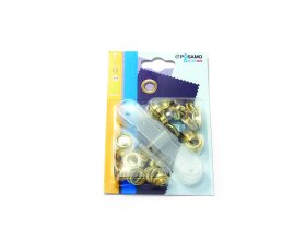 Žiedinės kniedės POSAMO VAUKA, 5mm, žalvaris, poliruotos