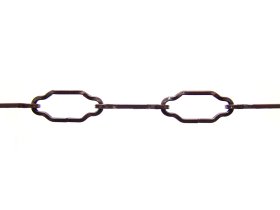 Dekoratyvinė grandinė POSAMO VAUKA, 1688/2,8mm, dengtas vario sluoksniu, juodintas plienas, 30 m