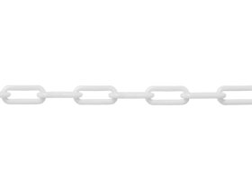 Plastikinė grandinė POSAMO VAUKA, 4mm, baltos spalvos, 30 m