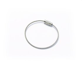 Fiksuojamasis žiedas POSAMO VAUKA, iš vielinio lyno, 9015/1,5mm, nikeliuotas plienas