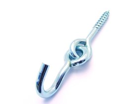 Krovininis kablys su medsraigčio sriegiu POSAMO VAUKA, 9 × 90mm, plienas, galvanizuotas cinku