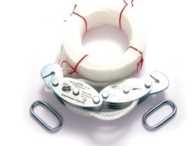 Skridinys POSAMO VAUKA, kėlimo aukštis 3m, WLL 180 KG, PP lynas, galvanizuotas plienas, Zn