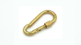 Karabinas POSAMO VAUKA, 80 × 8mm, su varžtu, plienas, cinkuotas, geltona spalva