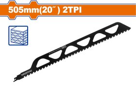 Tiesinio pjūklo pjūklelis WADFOW, plytoms, 2 TPI, 505 mm, WJT3243HM