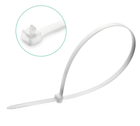 Tvirtinimo dirželiai XIDO, daugkartinio naudojimo, 4,6x200 mm, baltos sp., 100 vnt., TDR5X200-W