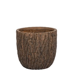 Keraminis lauko vazonas Donica Forrest II, tamsiai rudos sp., 36 x 36 x 34 cm.