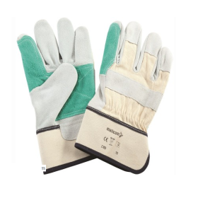 Pirštinės HERVIN, (10)XL dydis, įvairiaspalvė, natūralios verstos galvijų odos su dvigubu delno sluoksniu, CE, C853