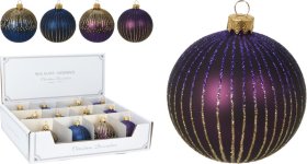 Kalėdinės eglės žaisliukas, su blizgančiomis dekoracijomis, 6 cm, 2 skirtingi dizainai, 2 skirtingos sp.