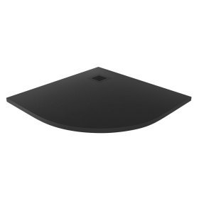 Dušo padėklas HARMONY Mare Har-0041, R-55, 90 x 90 x 3 cm, akmens masės, pusapvalis, juodas, be sifono