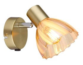 Kryptinis šviestuvas GLOBO Zachery, E14, 1 x 40W, 230V, geltonos sp., 100x125x160 mm