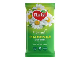 Drėgnos servetėlės RUTA Selecta Chamomile, 15 vnt.