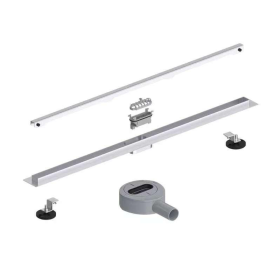 Reguliuojamas dušo latakas BIELBET, metalinis, siauras, 600mm