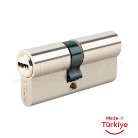 Spynos cilindras KALE, 164BNE, matinis chromas, 68 mm, 5 raktai, DIN standartas