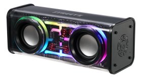 Permatoma bluetooth kolonėlė STREETZ S310-BLK, su TWS ir LED šviesos efektais, 6612078