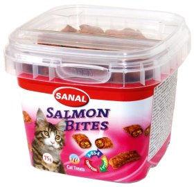 Maisto papildas SANAL Salmon Bites, su lašiša, katėms, 75 g
