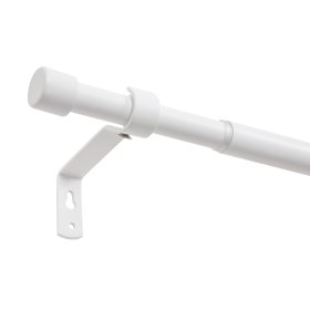 Sieninis karnizo rinkinys MARDOM Scope, ilgis 1200-2100 mm, 16/19 mm skersmens, viengubas, teleskopinis, spl. matinė balta, be žiedų