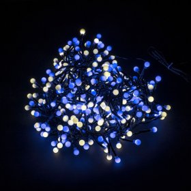 Šviečianti girlianda SUNLUX LL3, 400 LED, 3 m., mėlyna/balta spalva, IP44, tinka naudoti lauke, TY-BB-311-2