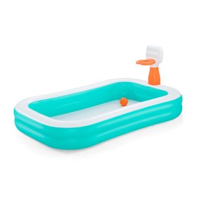 Pripučiamas baseinas su krepšinio stovu BESTWAY Dunk n' Splash, 636 l, 2,51x1,68x1,02 m, 54445